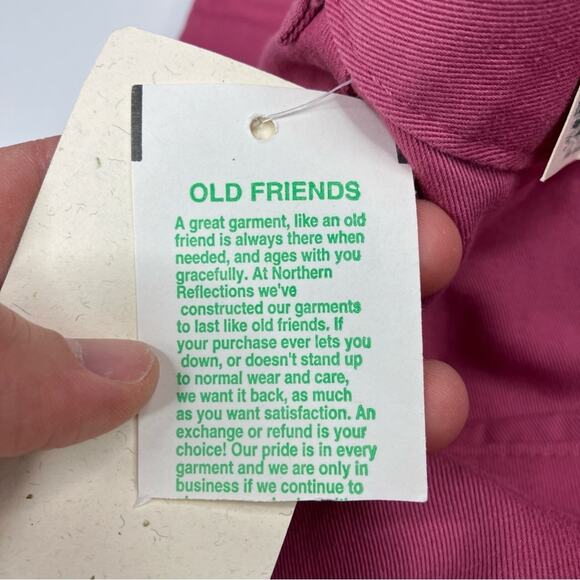 Northern Reflections | Pink Traditional Fit Tapered Leg Cotton Pants 15/16 NWT - Picture 4 of 7